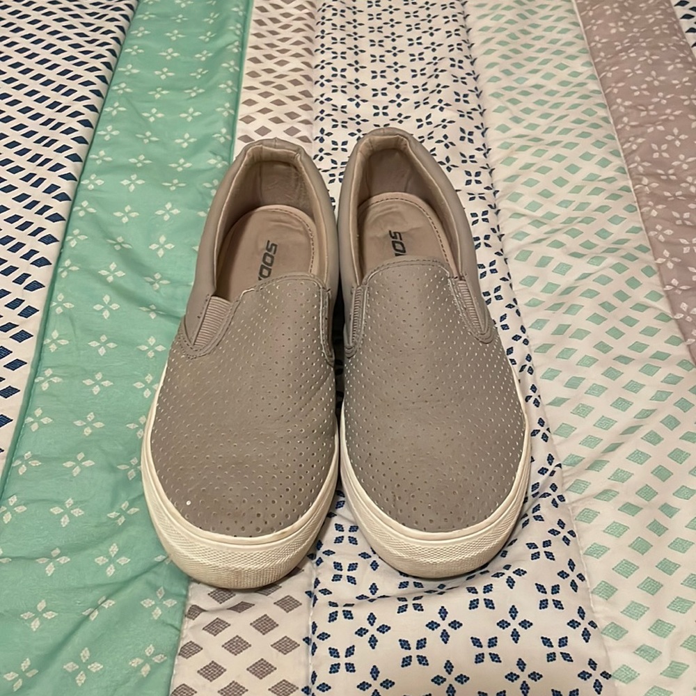 Grey Slip On Shoes